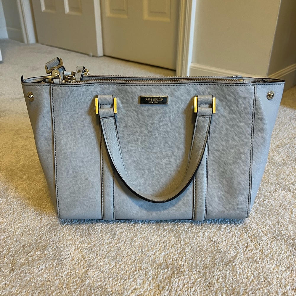 Kate Spade Light Gray Tote Bag
